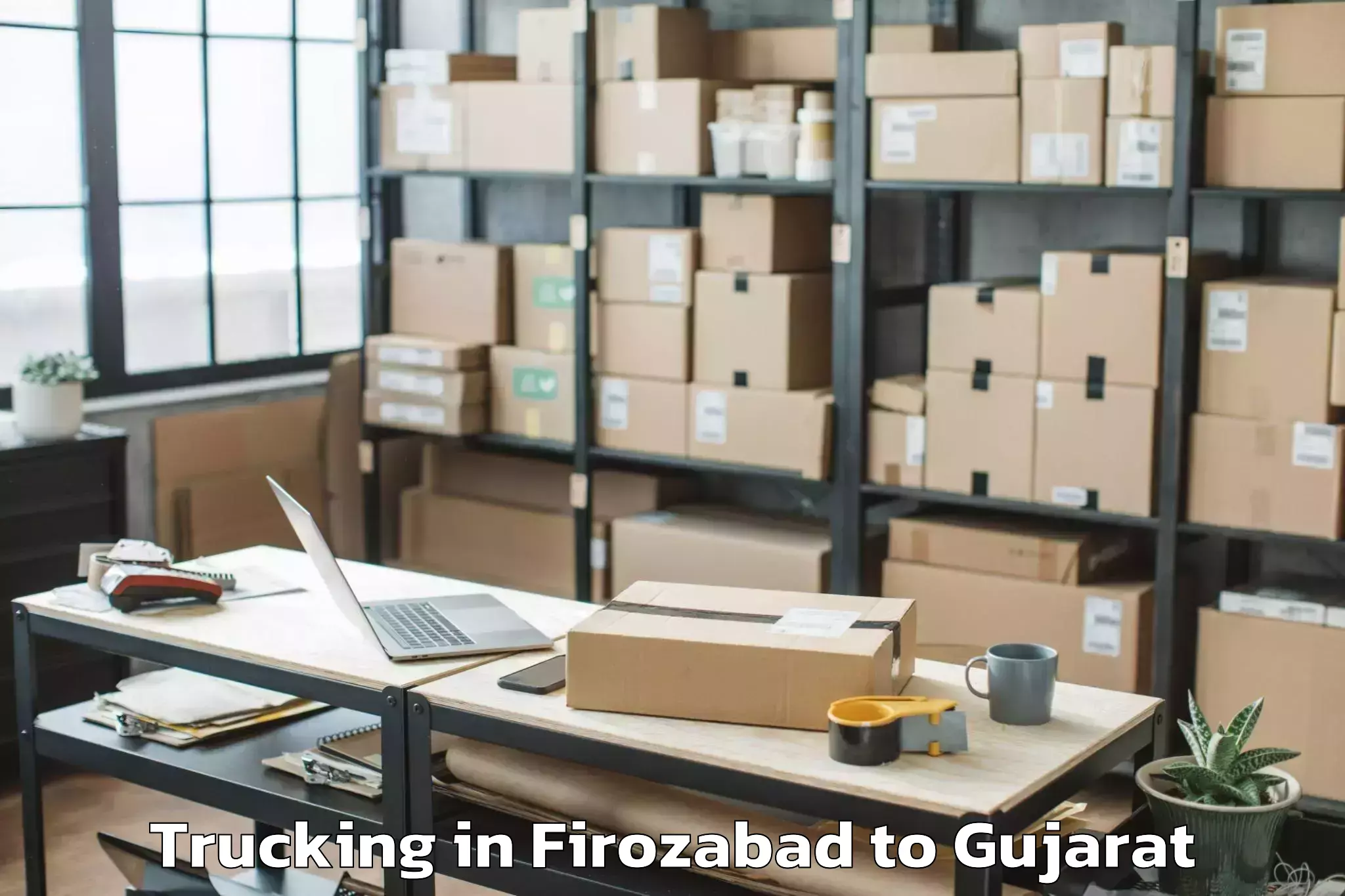 Professional Firozabad to Radhanpur Trucking